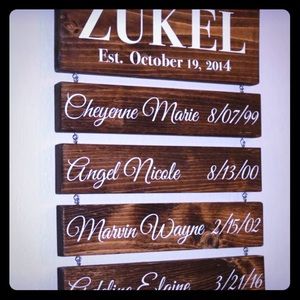 Name placks will be customized